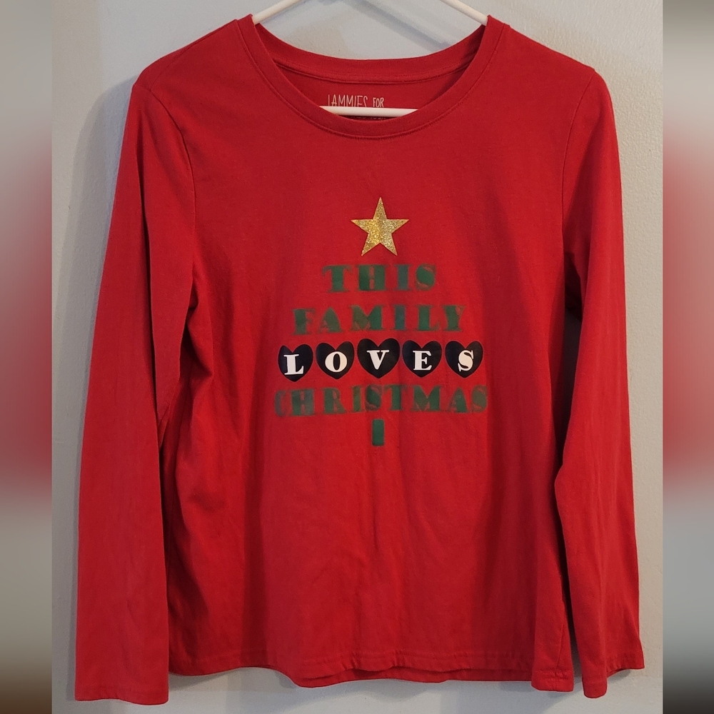 Christmas Jammies for your families M red long sleeved